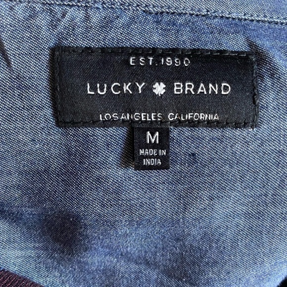 LUCKY BRAND-PLAID FLANNEL BUTTON UP-SIZE MEDIUM - Picture 8 of 8